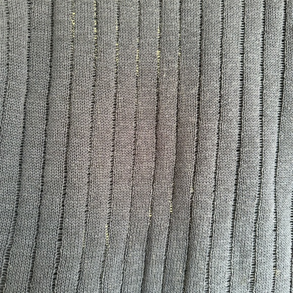 J. Crew Navy Ribbed Crewneck Long Sleeve Top - Picture 3 of 5